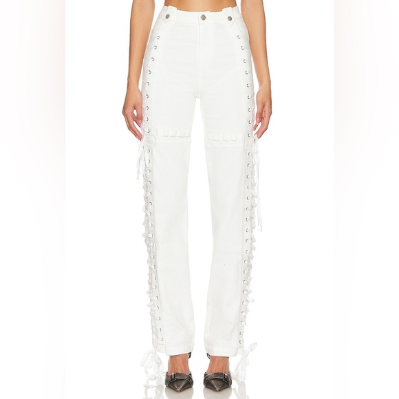 I.AM.GIA White Lace Up Holly Pant XXS - Picture 2 of 16